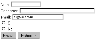Exemple de Formulari